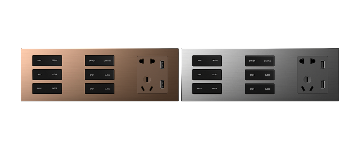 Keys+Keys+Socket Smart Switch 3 Gang